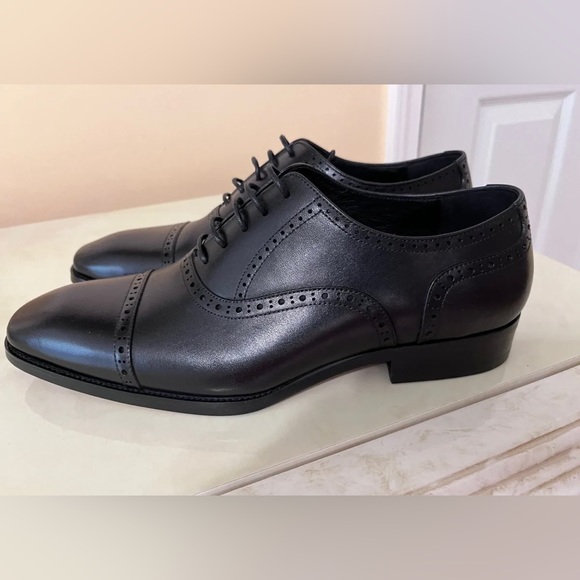 Alipasinm Men's Dress Shoes Size 8.5 Black Oxford Formal Modern Leather Shoes - Picture 1 of 9